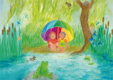 christel-weidemann-sommerregen-am-froschteich_20489